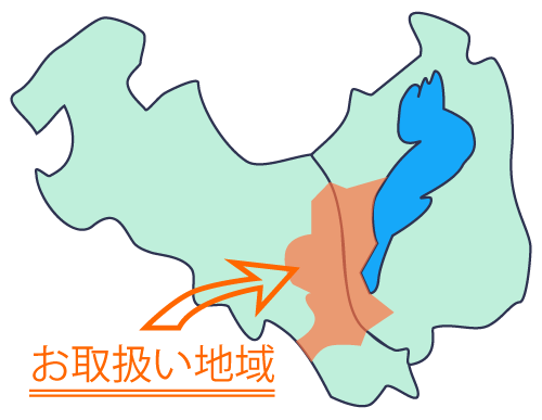 施工ご対応地域（地図）　京都市中心